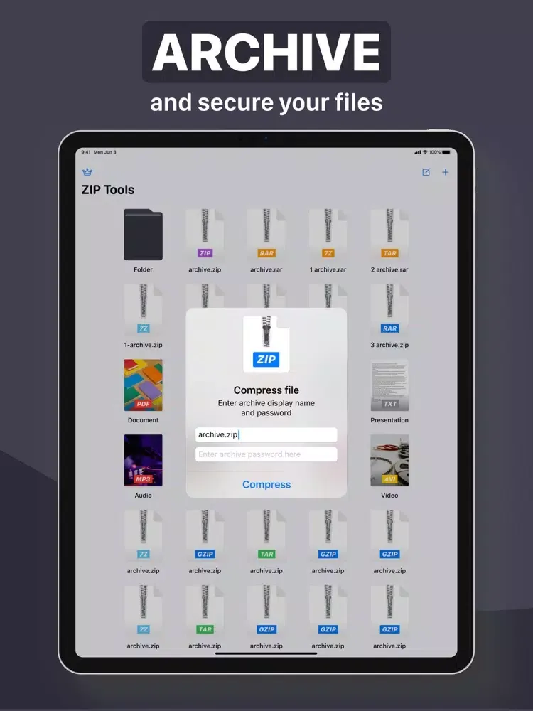 Zip Extractor ® iPad  スクリーンショット