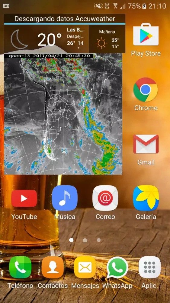 Tangkapan layar Meteorología Argentina