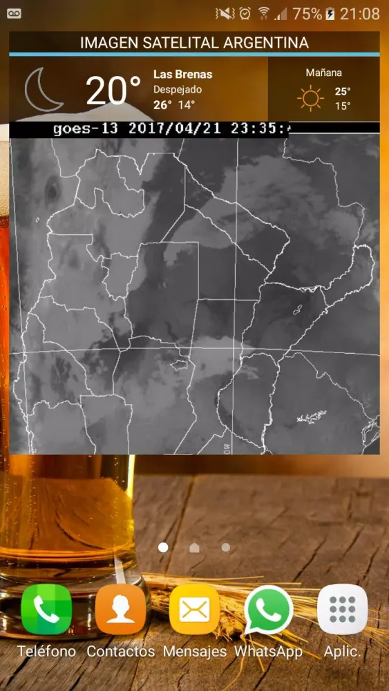Tangkapan layar Meteorología Argentina