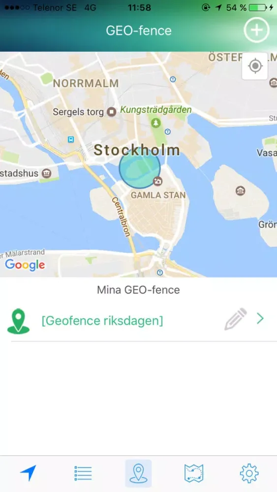 Tangkapan layar Spårsändare Dina Försäkringar Öland
