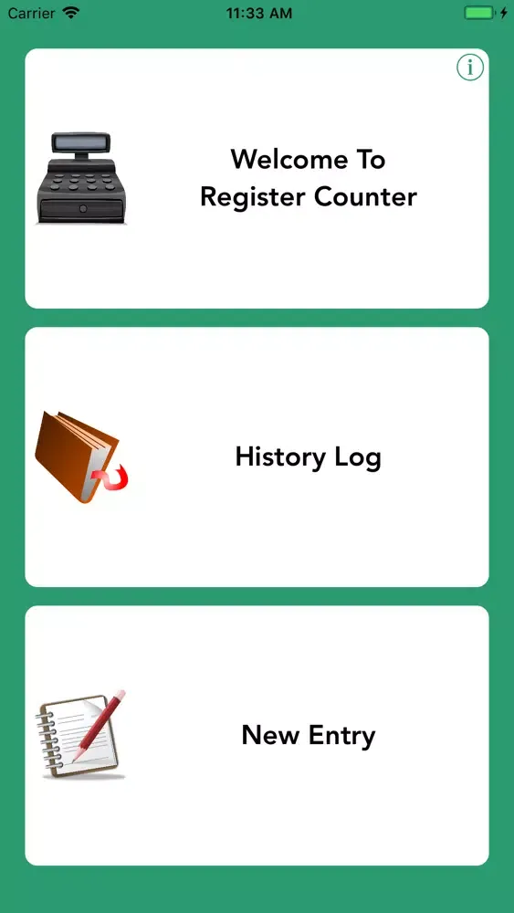 Capturas de tela do Register Record Keeper