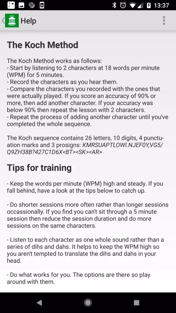 Morse Mentor Pro Licence Screenshots