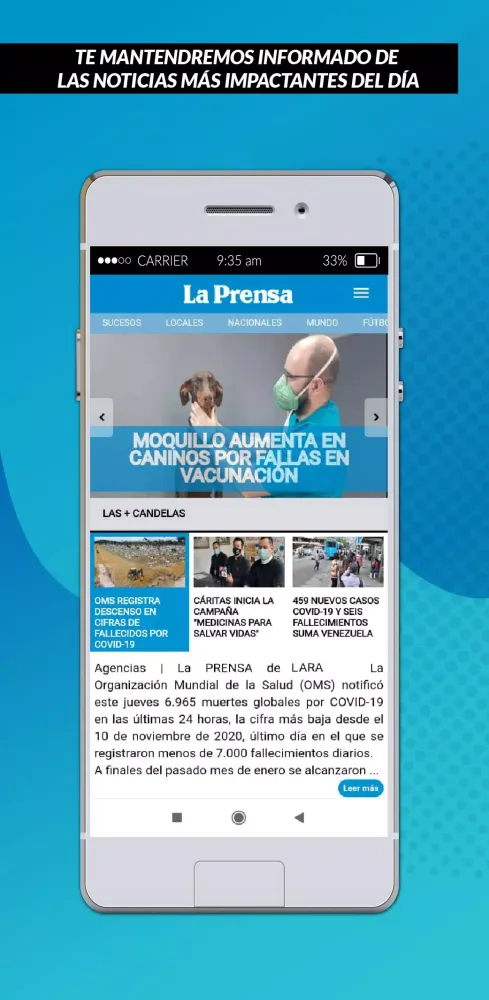 Capturas de pantalla de La Prensa de Lara