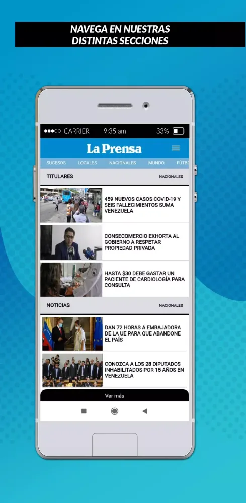 Capturas de pantalla de La Prensa de Lara