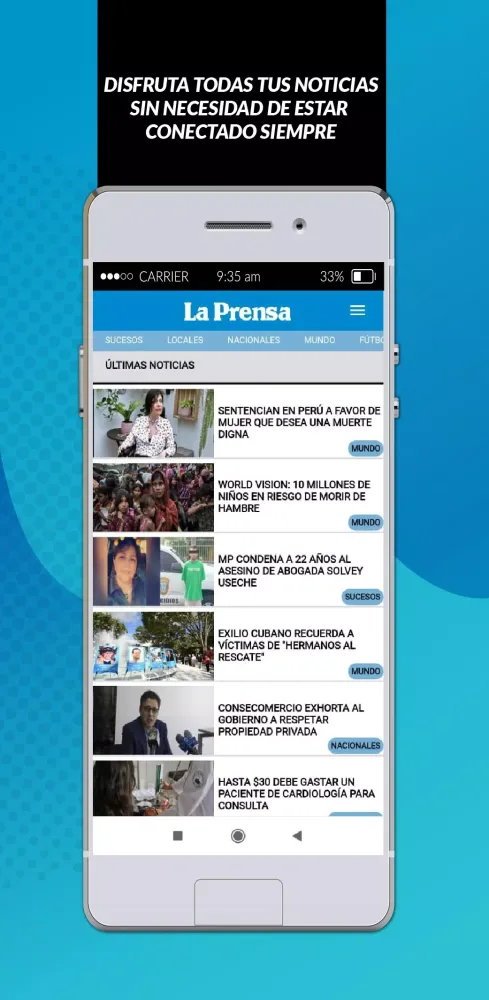 Capturas de pantalla de La Prensa de Lara