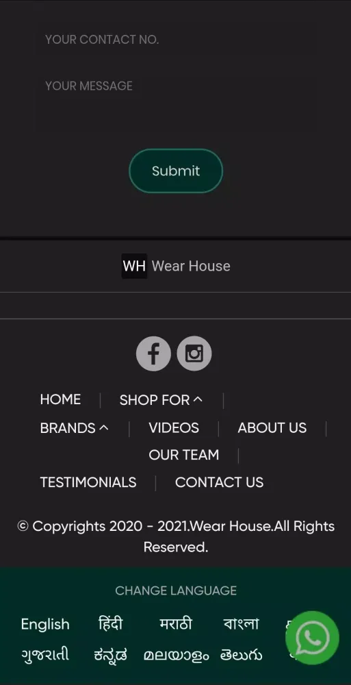 Zrzuty ekranu Wear House