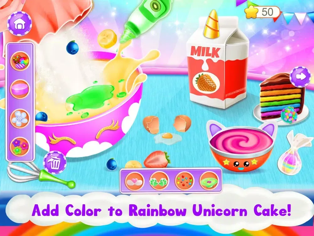 Capturas de tela do Unicorn Cake Making Kitchen iPad 