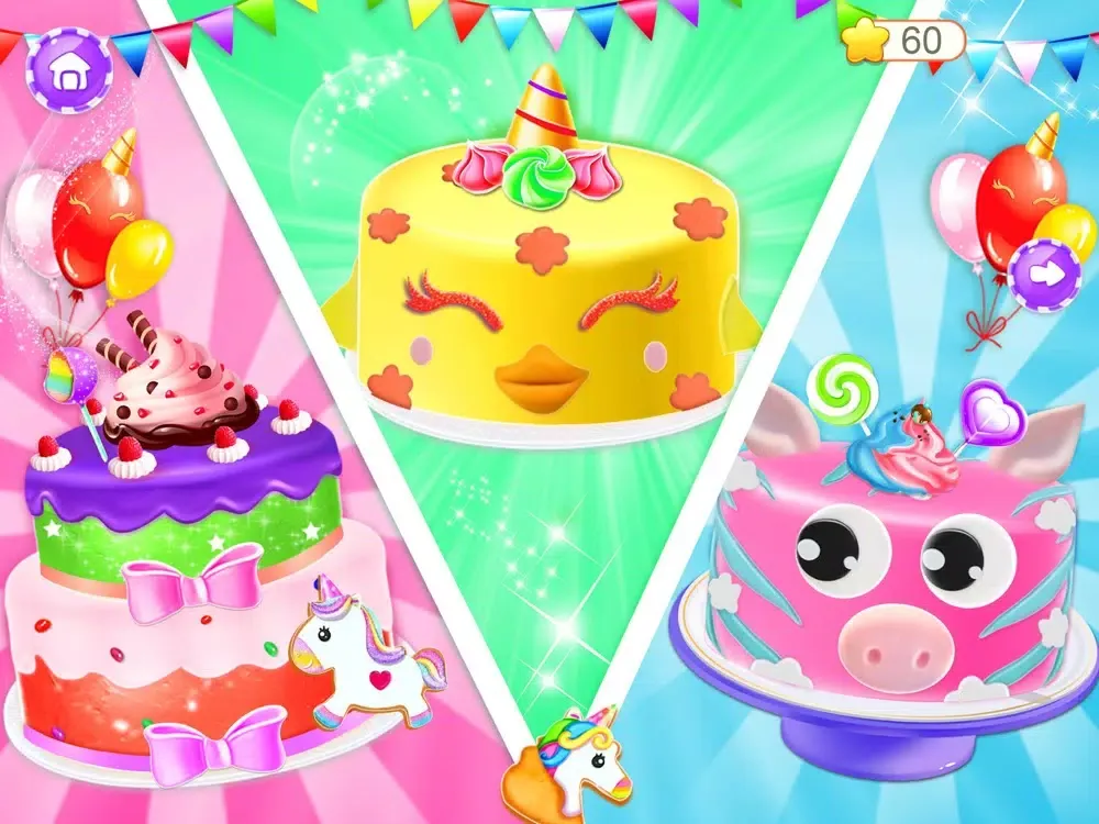 Capturas de tela do Unicorn Cake Making Kitchen iPad 
