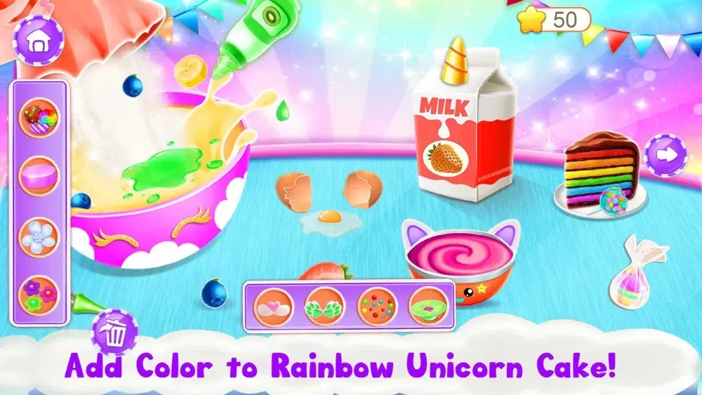 Capturas de tela do Unicorn Cake Making Kitchen