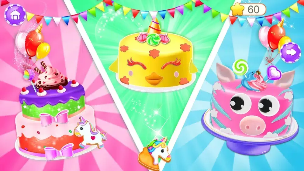 Capturas de tela do Unicorn Cake Making Kitchen