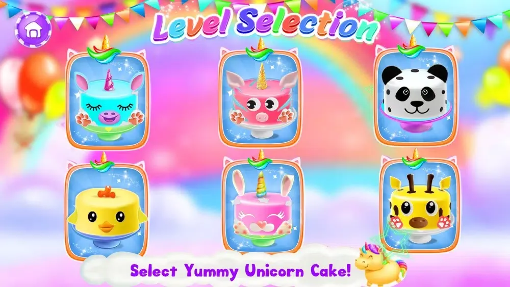 Capturas de tela do Unicorn Cake Making Kitchen