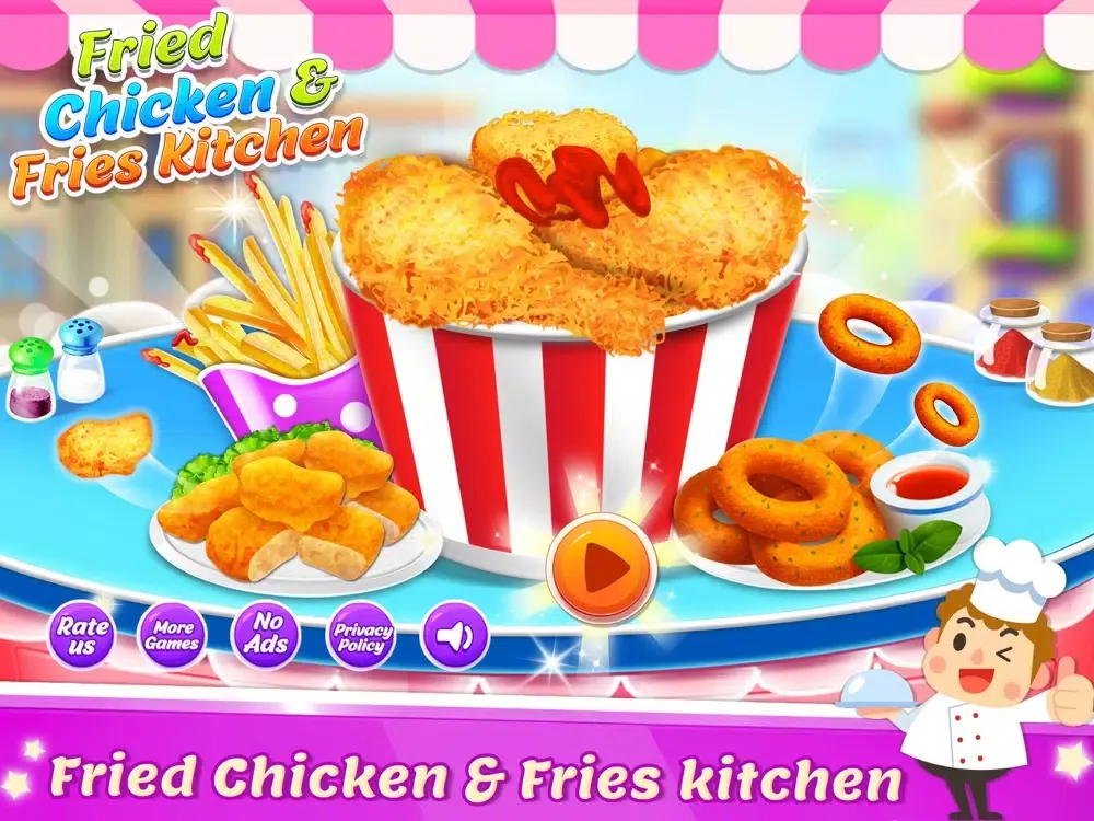 Fry Chicken Cooking Games iPad  Screenshots