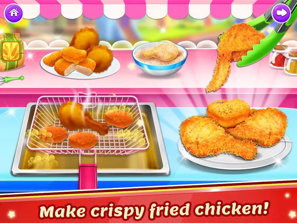 Fry Chicken Cooking Games iPad  Screenshots