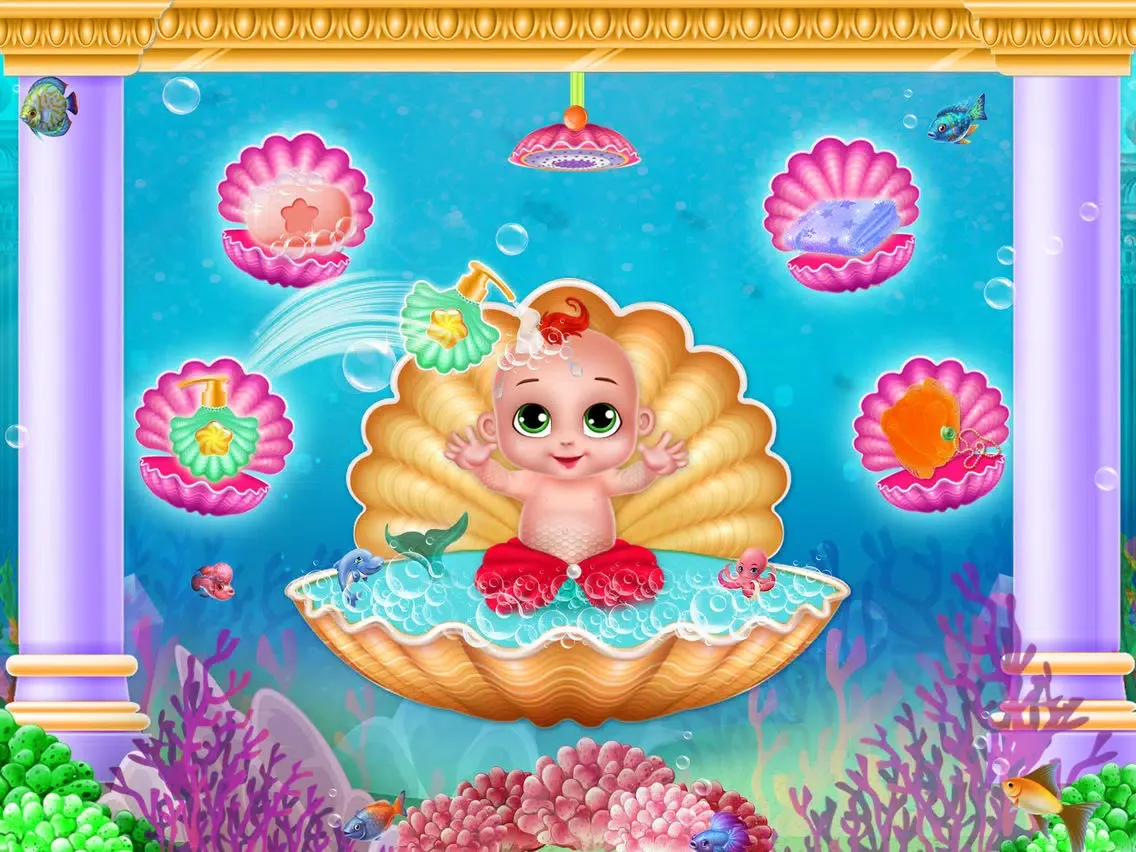 Little Mermaid Cute Baby Care iPad  Screenshots
