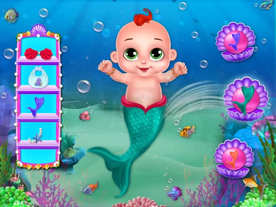 Little Mermaid Cute Baby Care iPad  Screenshots