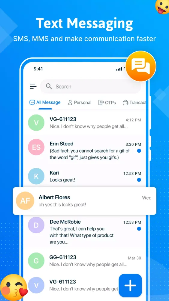 ภาพหน้าจอของ Messages : SMS & Text Message