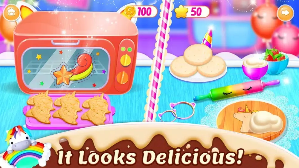 Unicorn Cookie Baking Game স্ক্রিনশট