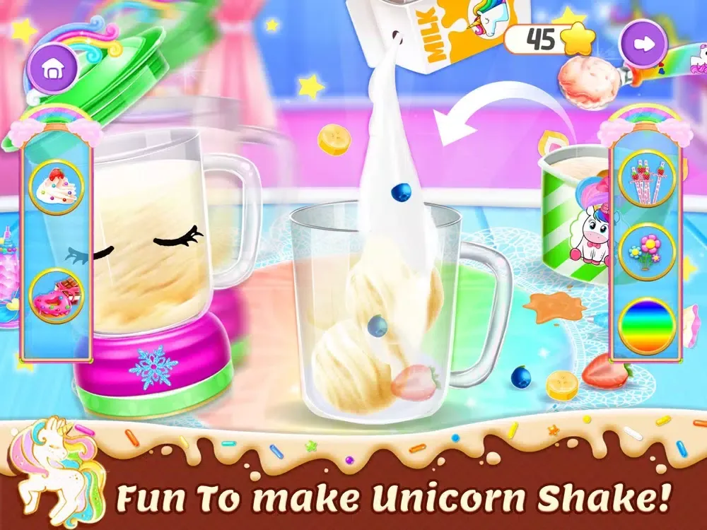 Tangkapan skrin Unicorn Milkshake Dessert Game iPad 