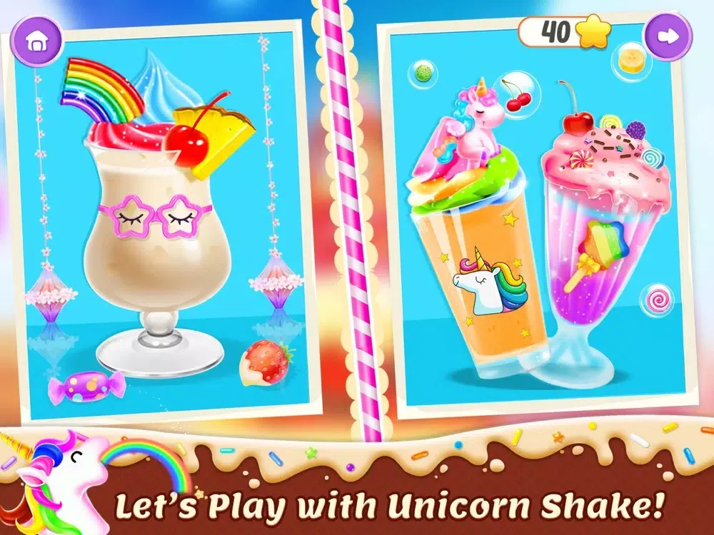 Tangkapan skrin Unicorn Milkshake Dessert Game iPad 