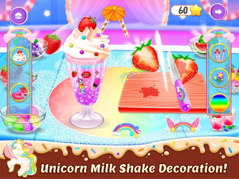 Tangkapan skrin Unicorn Milkshake Dessert Game iPad 