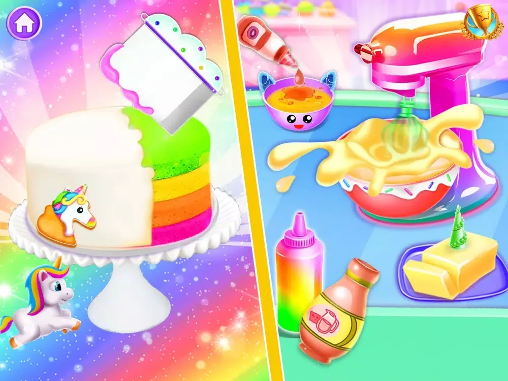 Capturas de tela do Unicorn Cake Maker Baking Game iPad 