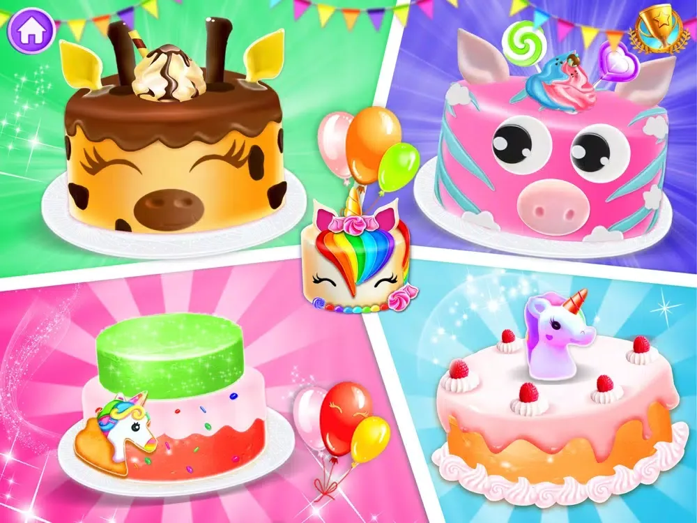 Capturas de tela do Unicorn Cake Maker Baking Game iPad 