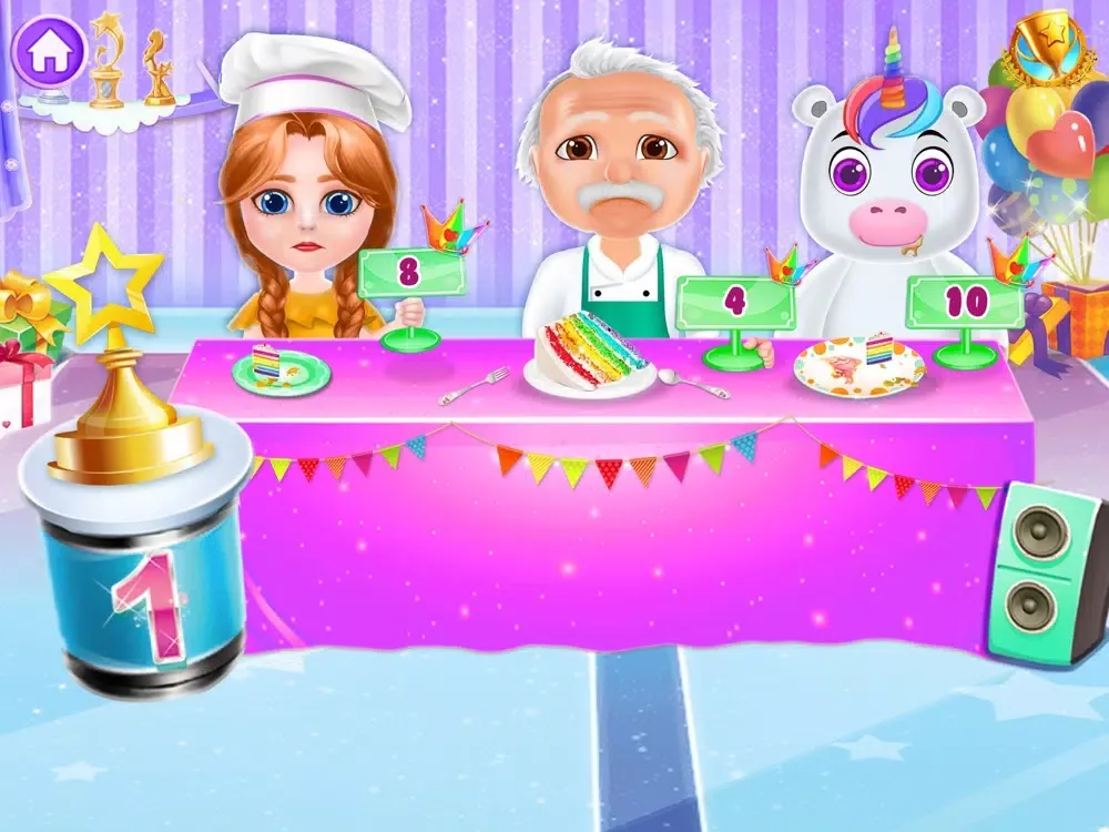 Capturas de tela do Unicorn Cake Maker Baking Game iPad 