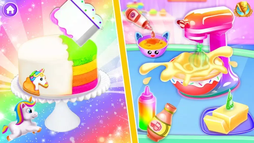Capturas de tela do Unicorn Cake Maker Baking Game