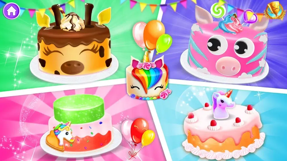 Capturas de tela do Unicorn Cake Maker Baking Game