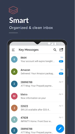 Zrzuty ekranu Key Messages: Spam SMS Blocker