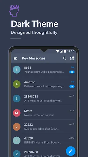 Zrzuty ekranu Key Messages: Spam SMS Blocker