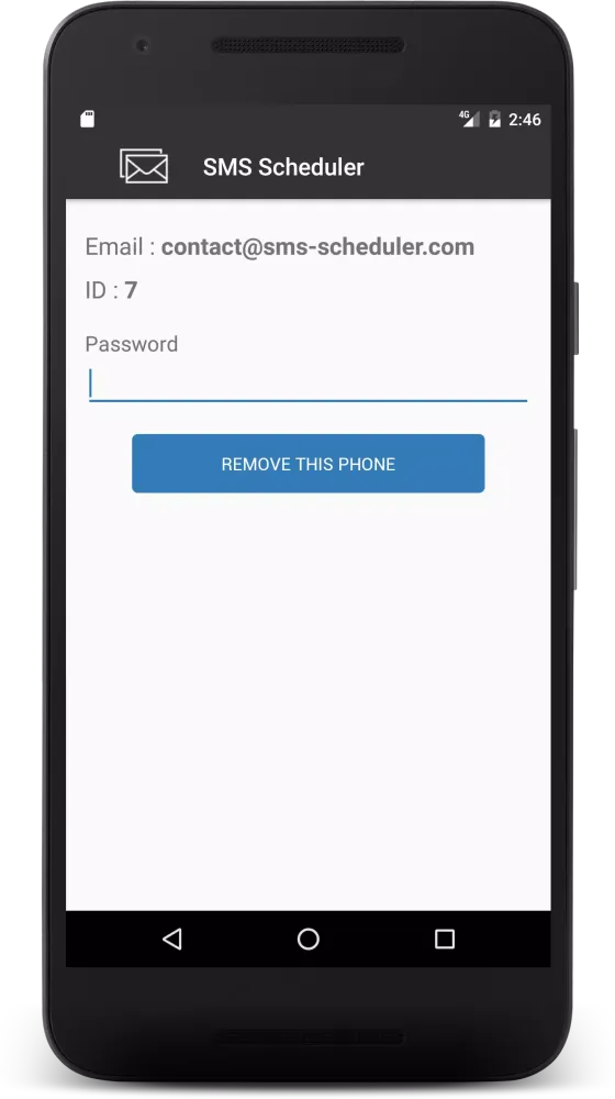 SMS Scheduler Screenshots