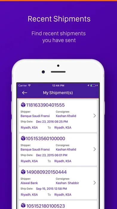 SMSA Mobile Screenshots