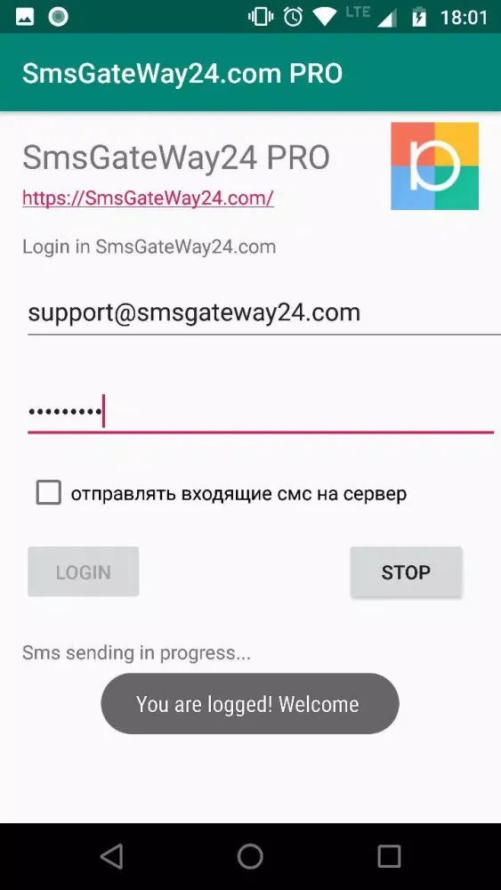 Screenshot di SmsGateWay24 Pro
