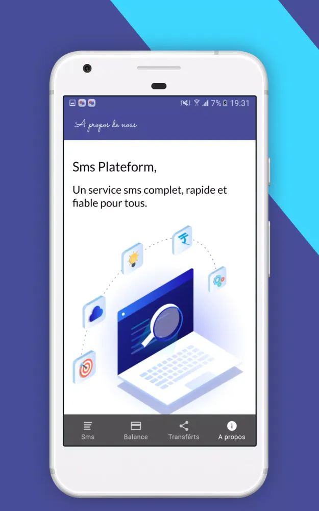 Capturas de tela do SMS Plateform