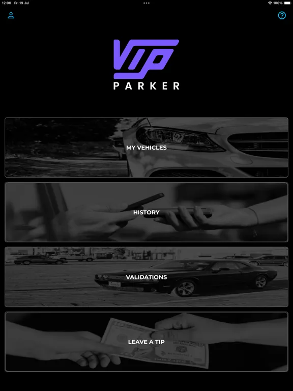 Ảnh chụp màn hình của VIP Parker iPad 