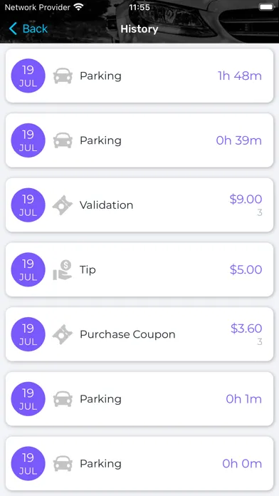 Ảnh chụp màn hình của VIP Parker