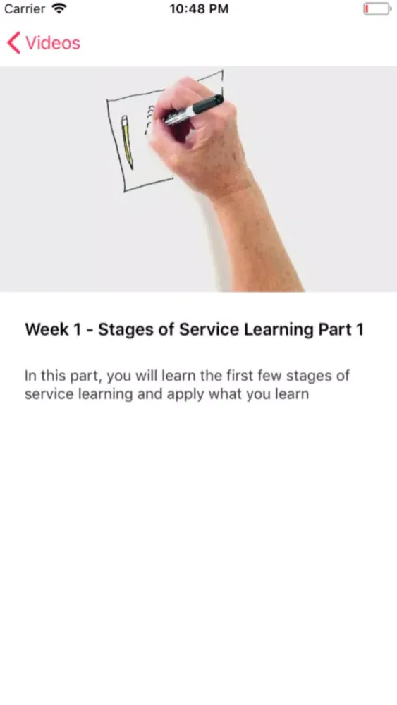 Capturas de tela do NP Service Learning