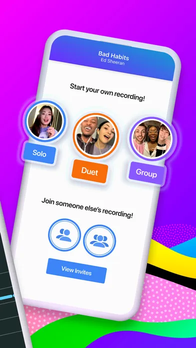Tangkapan skrin Smule: Sing & Record Karaoke