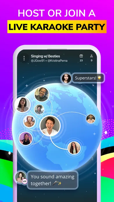 Tangkapan skrin Smule: Sing & Record Karaoke