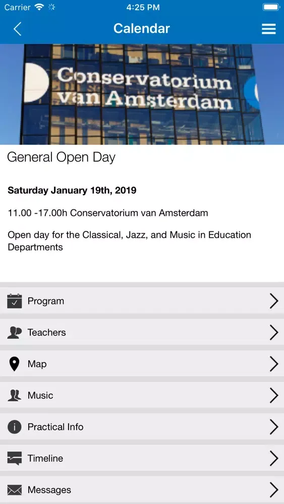 Capturas de pantalla de Open Dag CvA