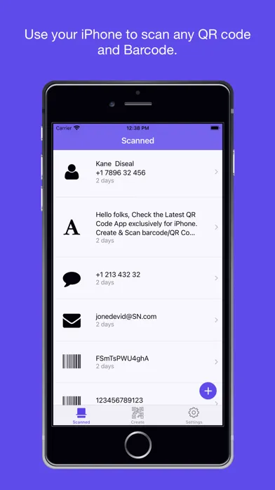 QR code reader and generator+ 스크린샷