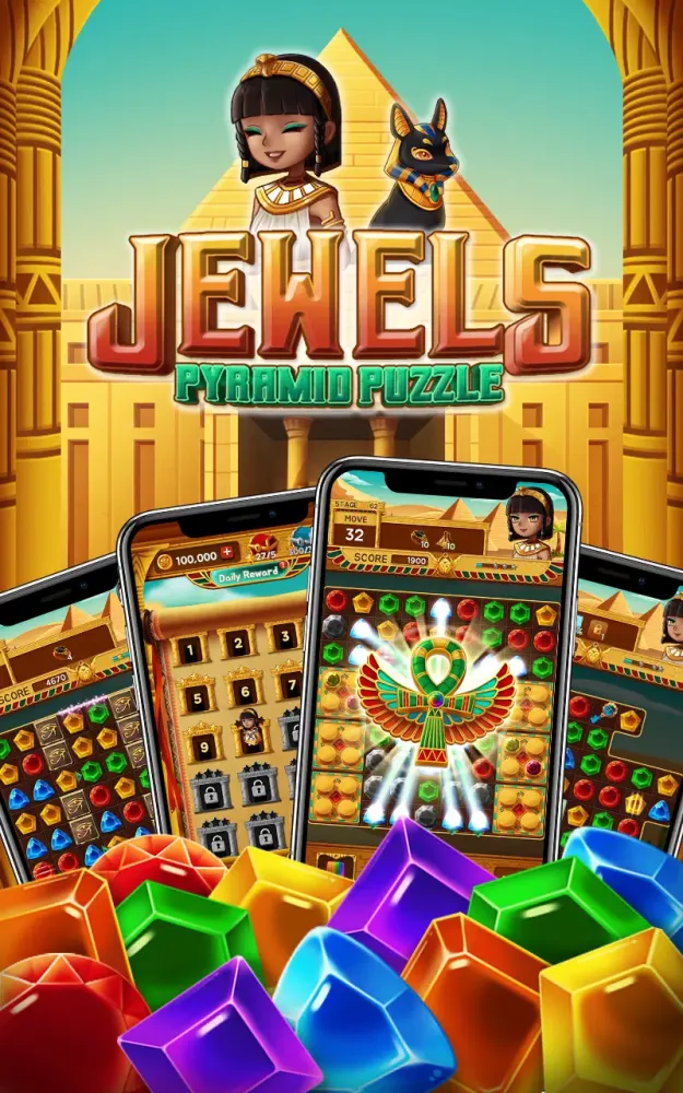 Jewels Pyramid Puzzle(Match 3) Screenshots