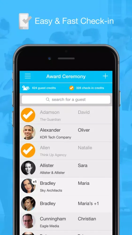 Guest List App | Snafflz Screenshots