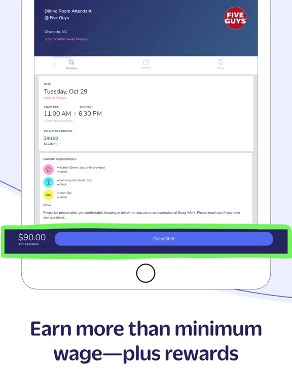 Shifts by Snagajob iPad 应用截图
