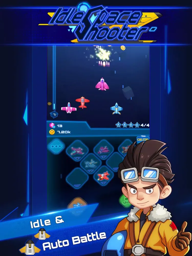 Idle Space Shooter iPad 應用截圖