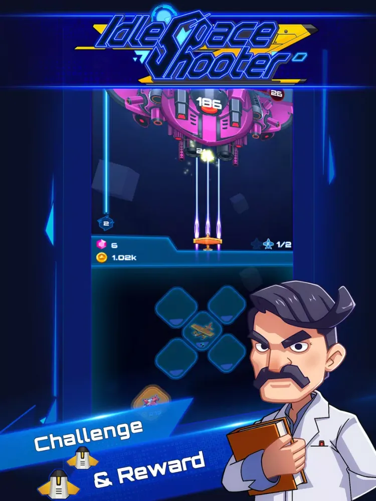 Idle Space Shooter iPad 應用截圖