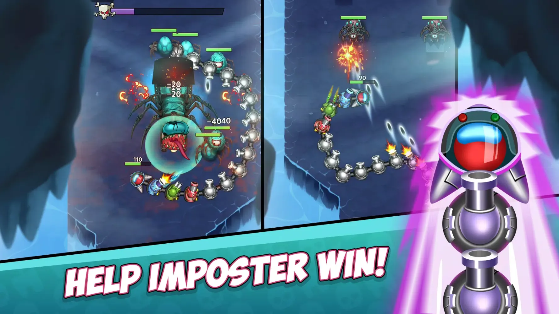 Tangkapan layar Snake Survivor: Impostor Wars