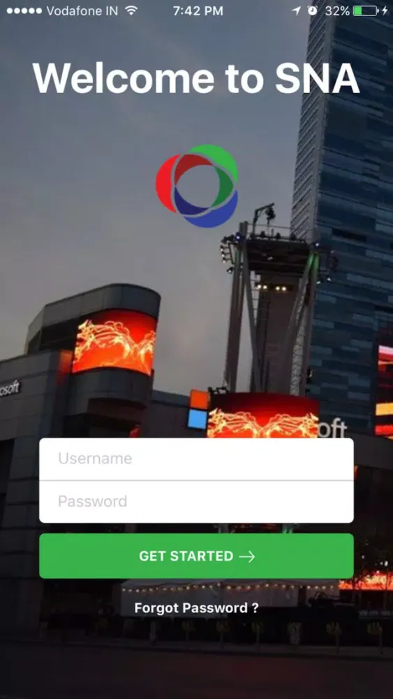 Screenshot di SNA Displays
