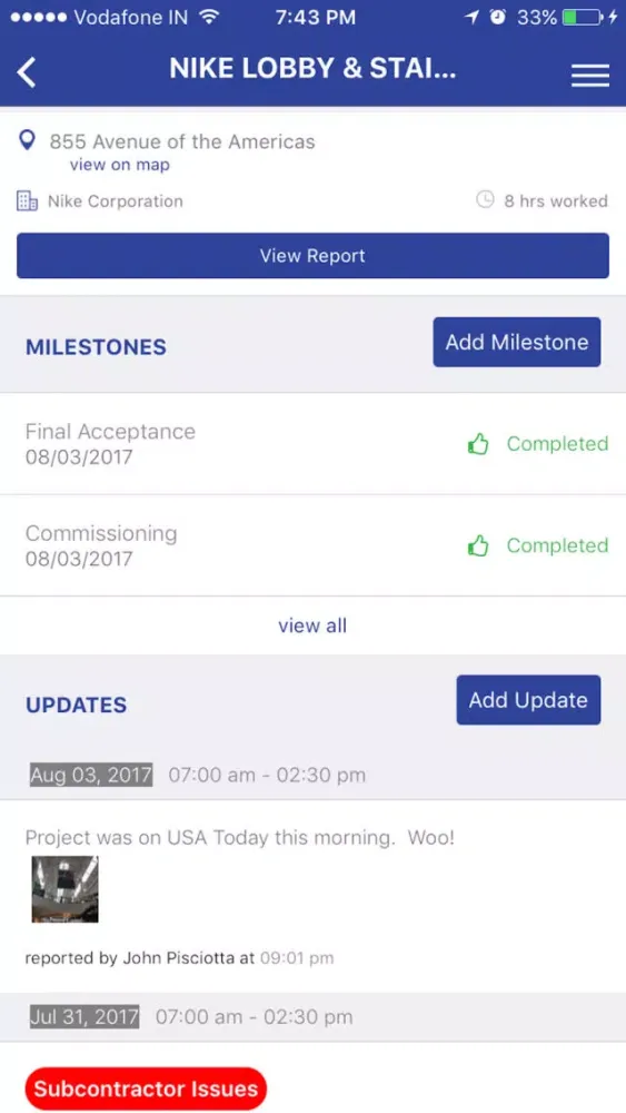 Screenshot di SNA Displays